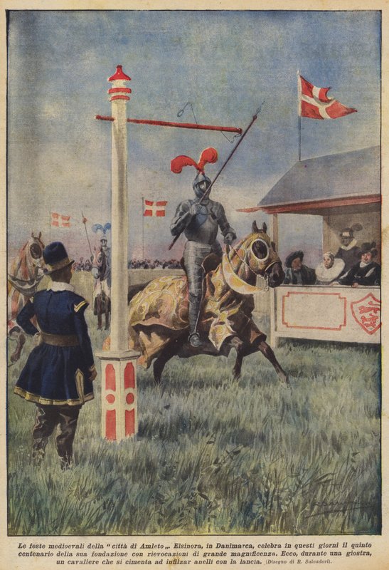 Die mittelalterlichen Feste der Stadt Hamlet von Achille Beltrame