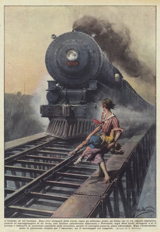 Der Heldentum einer Italienerin von Achille Beltrame