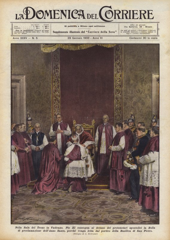 Im Thronsaal im Vatikan von Achille Beltrame