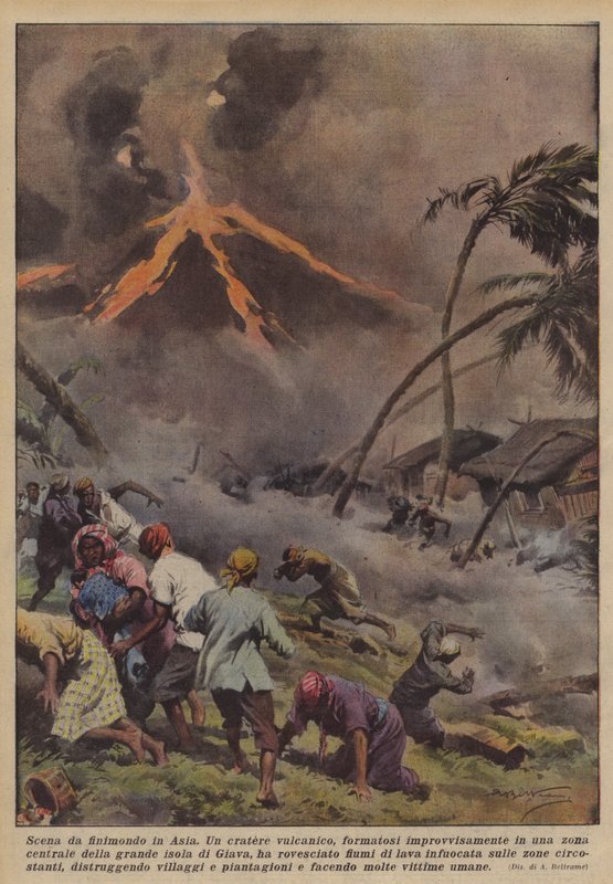 Weltuntergangsszene in Asien von Achille Beltrame