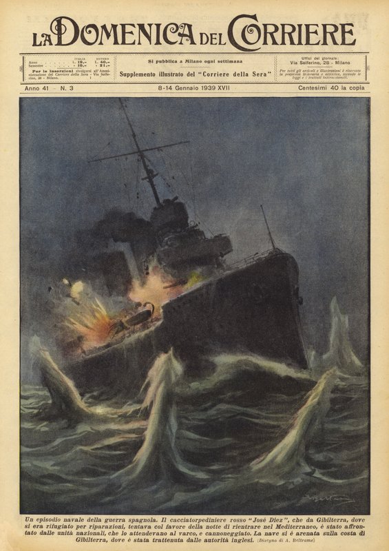 Ein Marineereignis des spanischen Krieges von Achille Beltrame