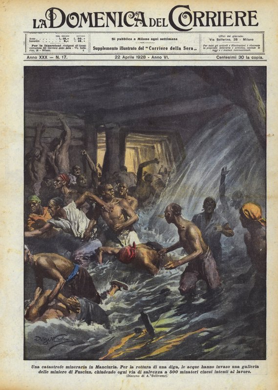 Eine Bergbaukatastrophe in der Mandschurei von Achille Beltrame