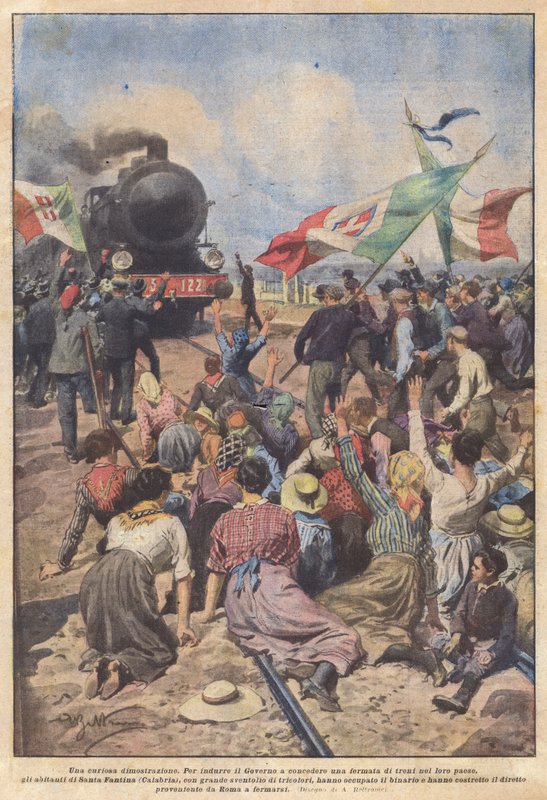 Eine kuriose Demonstration von Achille Beltrame