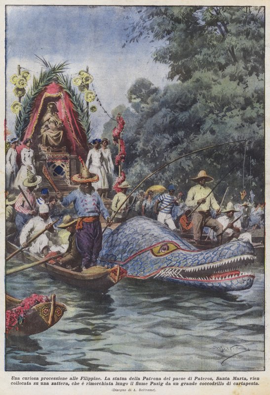 Eine kuriose Prozession auf den Philippinen von Achille Beltrame