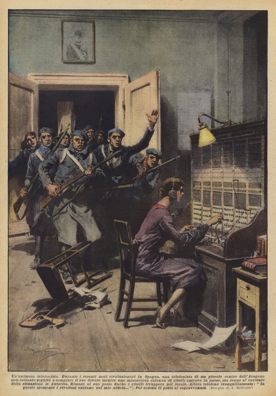 Eine gewissenhafte Telefonistin von Achille Beltrame