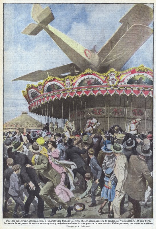 Eine der seltsamsten Landungen von Achille Beltrame