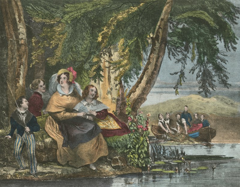 La Peche, Angeln von Achille Devéria