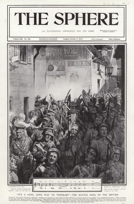 Es ist ein langer, langer Weg nach Tipperary, das Kampflied der Briten, Erster Weltkrieg von Addison Thomas Millar