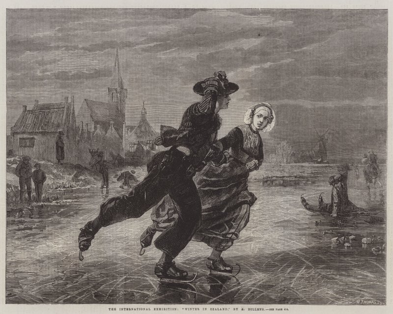 Die Internationale Ausstellung, Winter in Seeland von Adolf Alexander Dillens