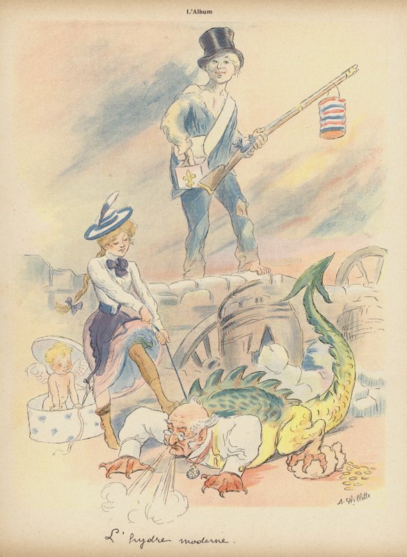 Die moderne Hydra von Adolphe Leon Willette