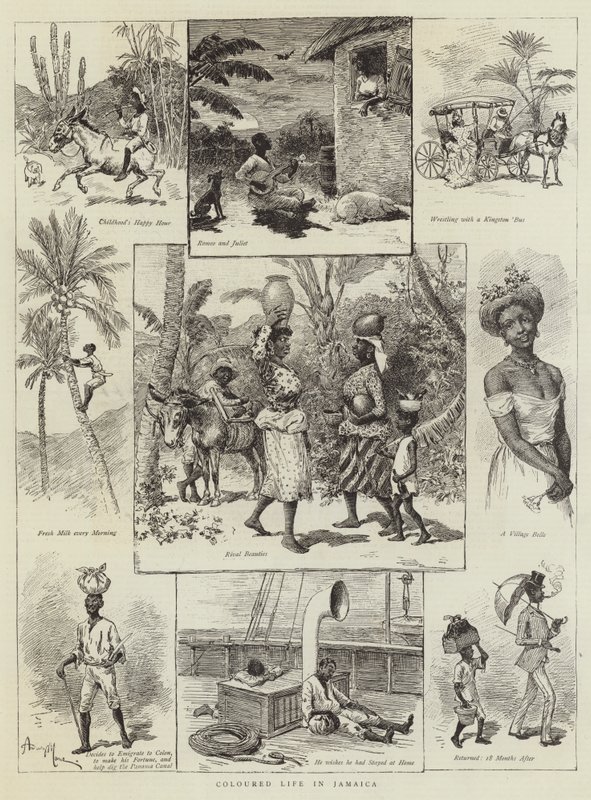 Farbiges Leben in Jamaika von Adrien Emmanuel Marie