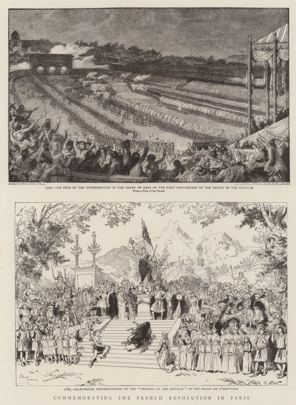 Gedenken an die Französische Revolution in Paris von Adrien Emmanuel Marie