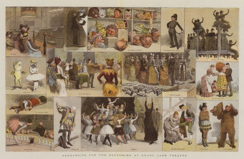 Probe für das Pantomime im Drury Lane Theatre von Adrien Emmanuel Marie