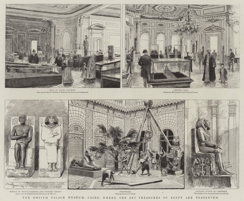 Der Ghizeh-Palast-Museum, Kairo, wo die Kunstschätze Ägyptens aufbewahrt werden von Adrien Emmanuel Marie