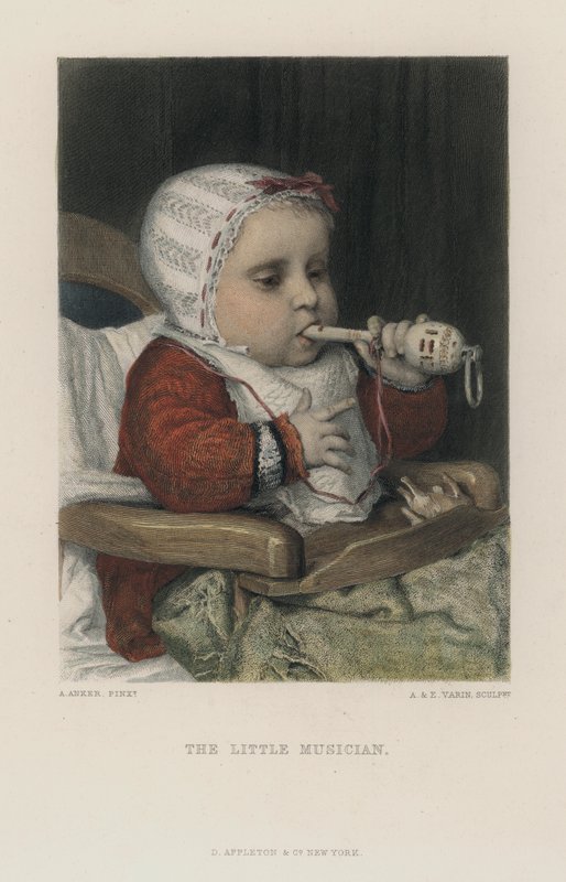 Der kleine Musiker von Albert Anker