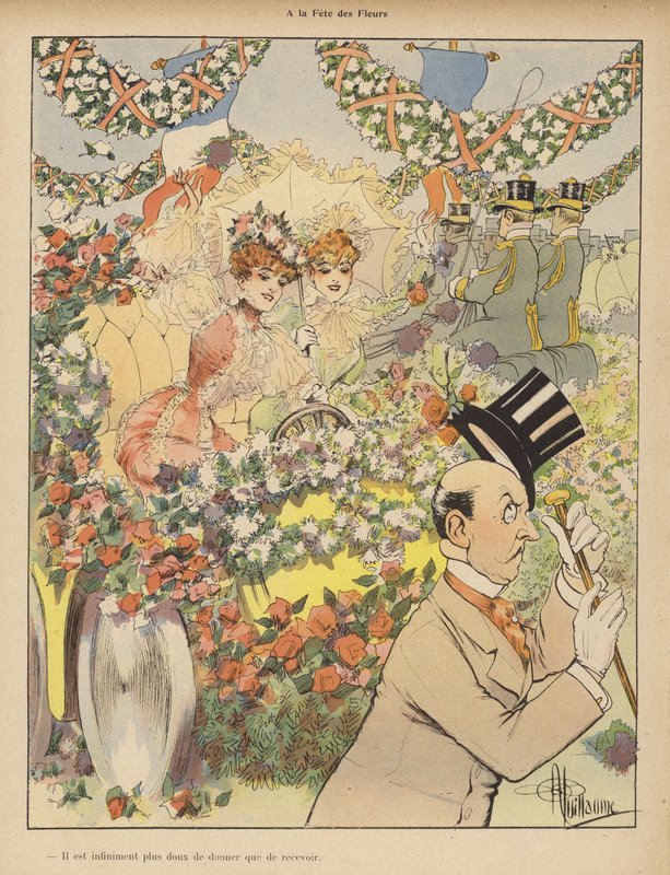 Beim Blumenfest von Albert Guillaume