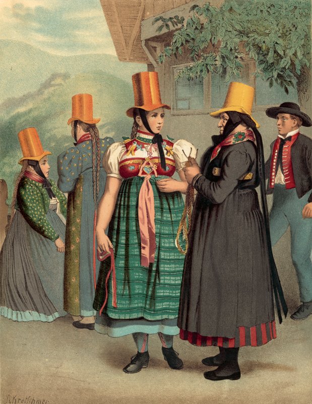 Deutsche Tracht, Baden Prechthhal von Albert Kretschmer