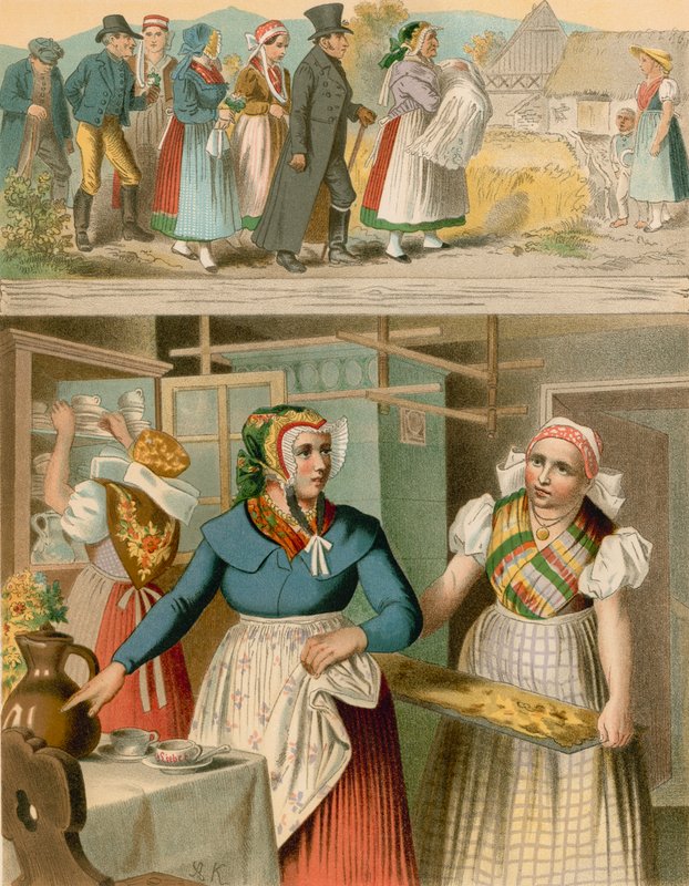 Deutsches Kostüm, Preußen (Provinz Schlesien), Buchwald, Fischbach von Albert Kretschmer