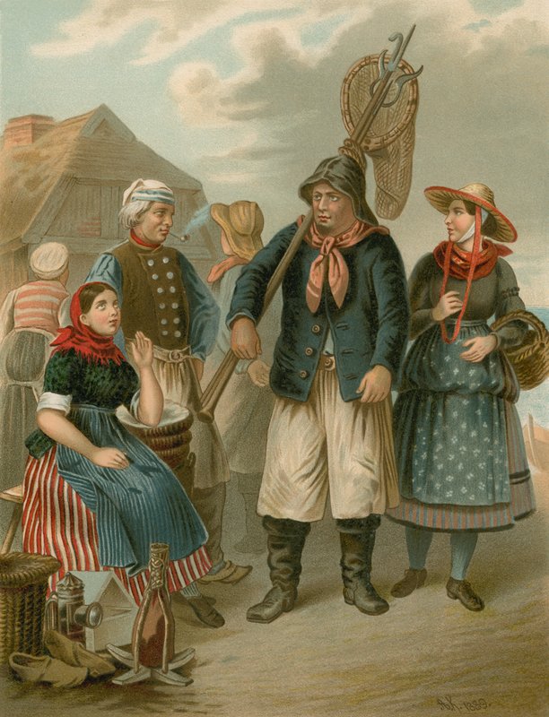 Deutsche Tracht, Schleswig-Holstein, An den Küsten von Albert Kretschmer