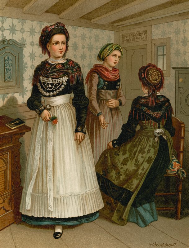 Deutsche Tracht, Schleswig, Föhr von Albert Kretschmer