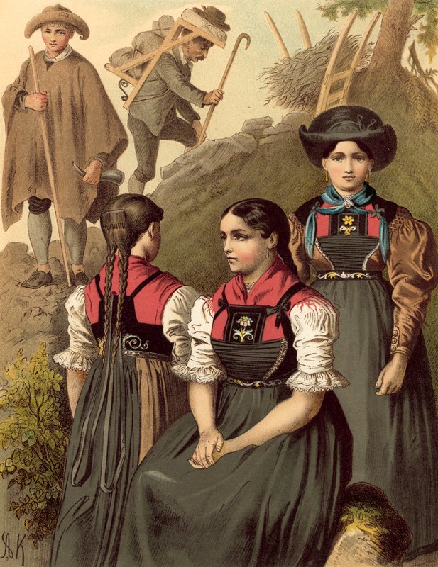 Deutsche Tracht, Tirol, Lechtal von Albert Kretschmer