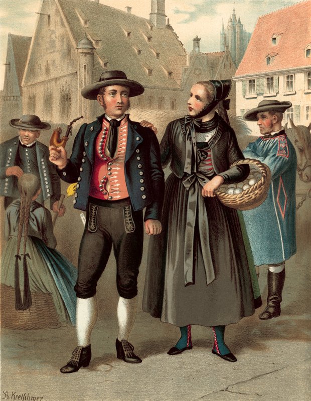 Deutsche Tracht, Württemberg Ulm von Albert Kretschmer