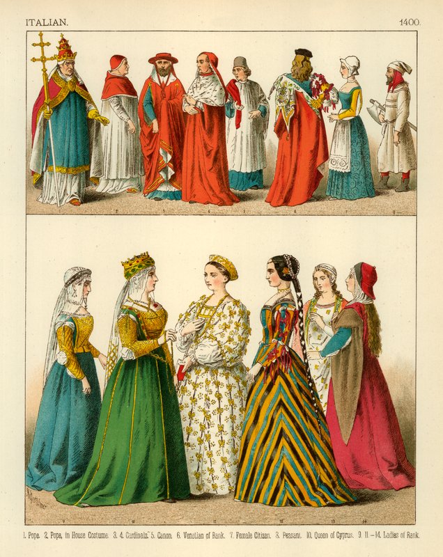 Italienische Tracht 1400 von Albert Kretschmer