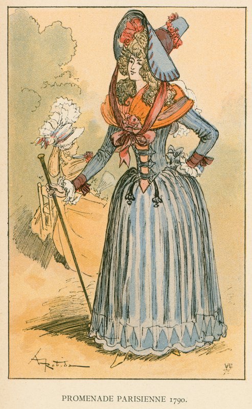Pariser Promenade 1790 von Albert Robida