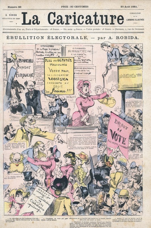 Brodelnder Wahlkampf von Albert Robida