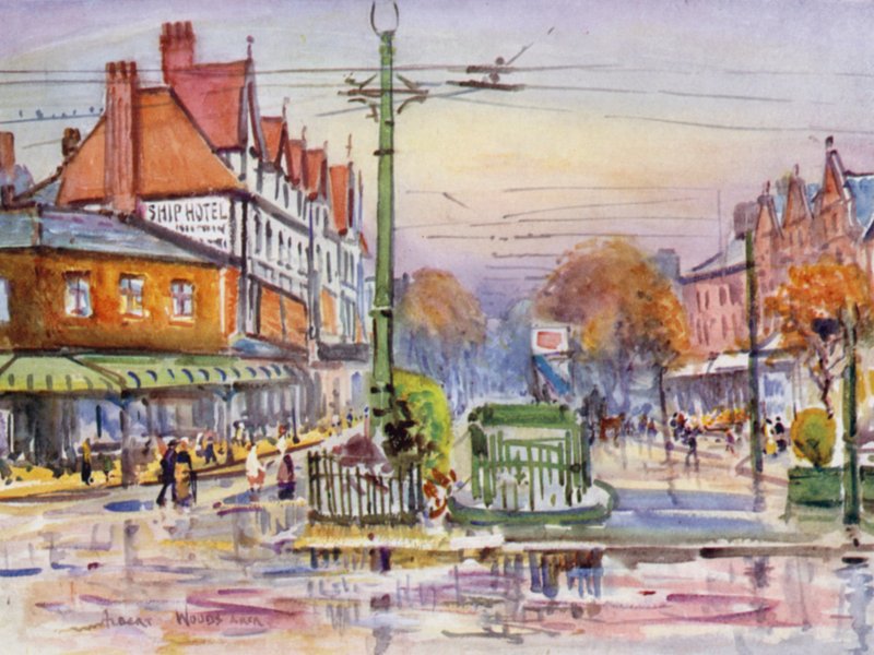 Lytham (Farblithografie) von Albert Woods