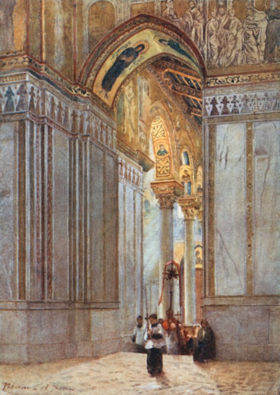 In der Kathedrale von Monreale von Alberto Pisa
