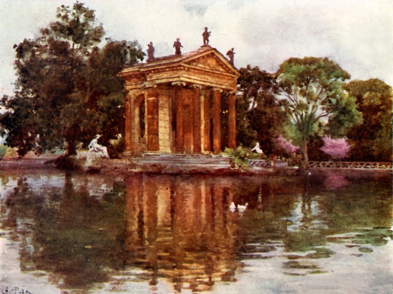 Zierwasser, Villa Borghese von Alberto Pisa