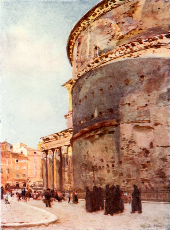 Pantheon, Seitenansicht von Alberto Pisa