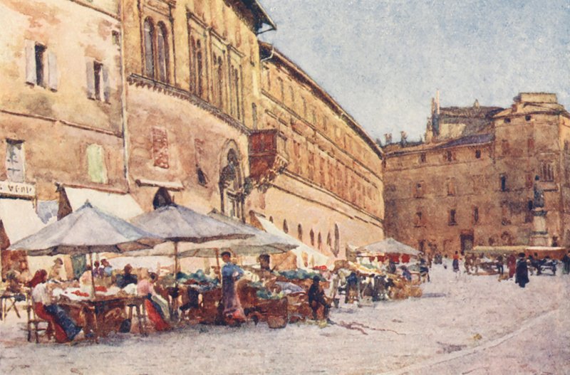 Piazza del Mercato, Perugia von Alberto Pisa