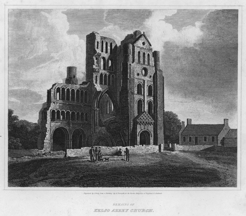 Überreste der Kelso Abbey Church (Gravur) von Alexander (after) Nasmyth
