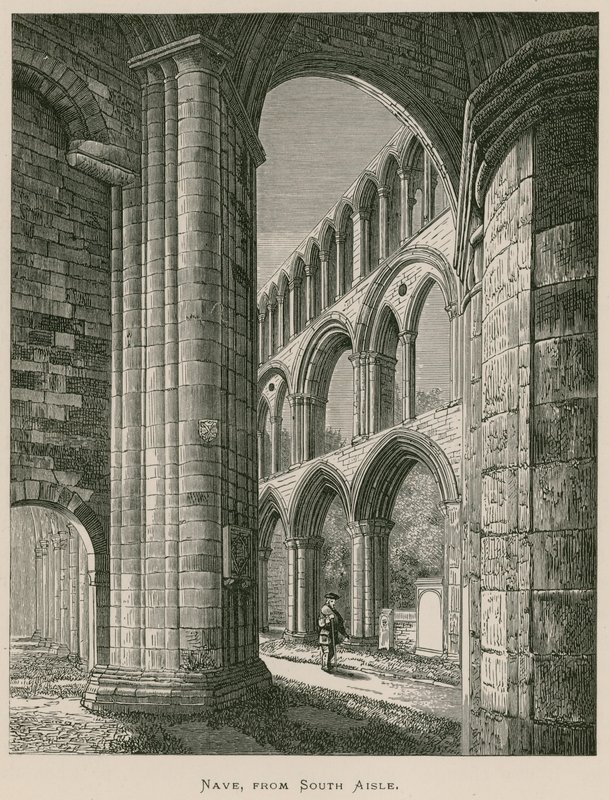 Jedburgh Abbey, Kirchenschiff, vom südlichen Seitenschiff von Alexander Francis Lydon