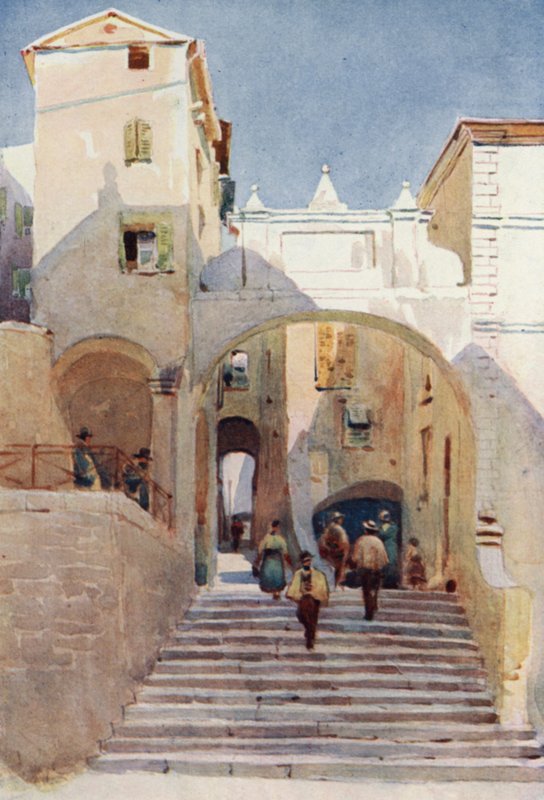 Mentone, alte Häuser von Alexander Henry Hallam Murray