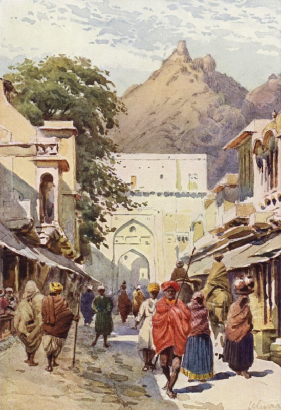Die Hauptstraße von Alwar von Alexander Henry Hallam Murray