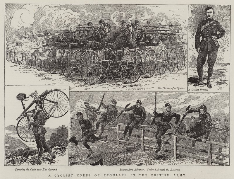 Ein Radfahrerkorps der regulären britischen Armee von Alfred Chantrey Corbould