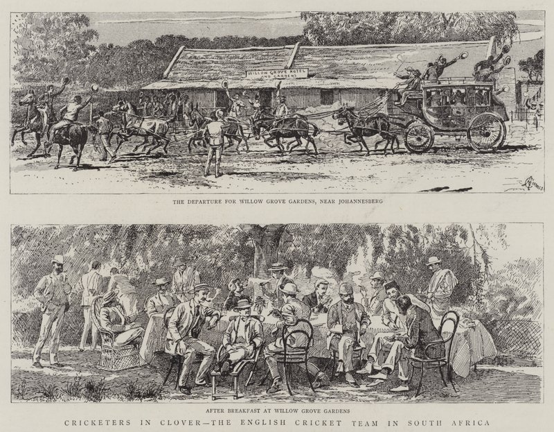 Cricketers in Clover, das englische Cricket-Team in Südafrika von Alfred Chantrey Corbould