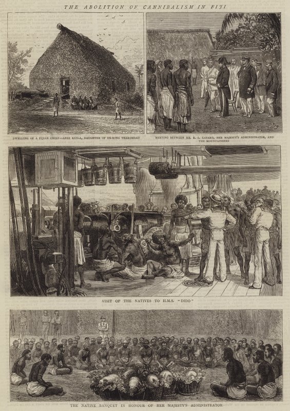 Die Abschaffung des Kannibalismus auf Fidschi von Alfred Chantrey Corbould