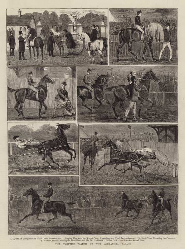 Das Trabrennen im Alexandra Palace von Alfred Chantrey Corbould