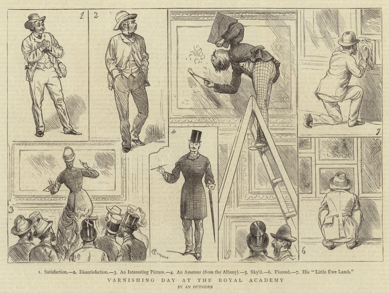 Lackiertag an der Royal Academy von Alfred Chantrey Corbould