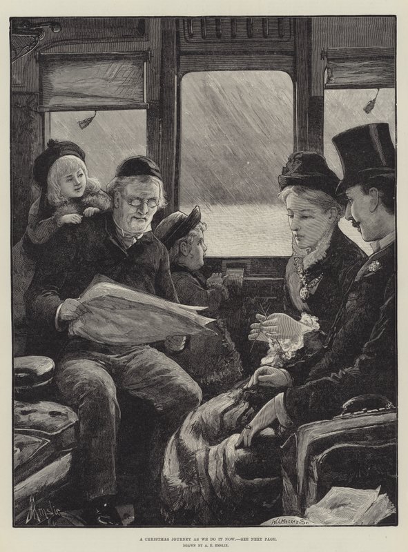 Eine Weihnachtsreise, wie wir es jetzt tun von Alfred Edward Emslie