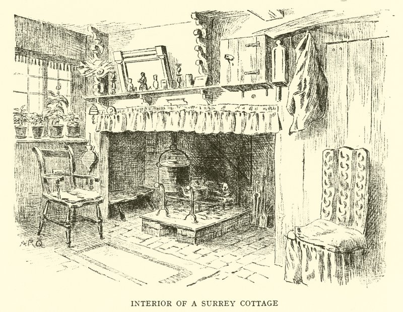 Innenraum eines Surrey-Cottages von Alfred Robert Quinton