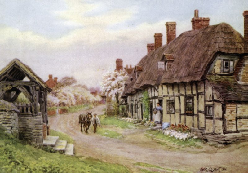 Das Kirchentor, Welford-on-Avon, Gloucester von Alfred Robert Quinton