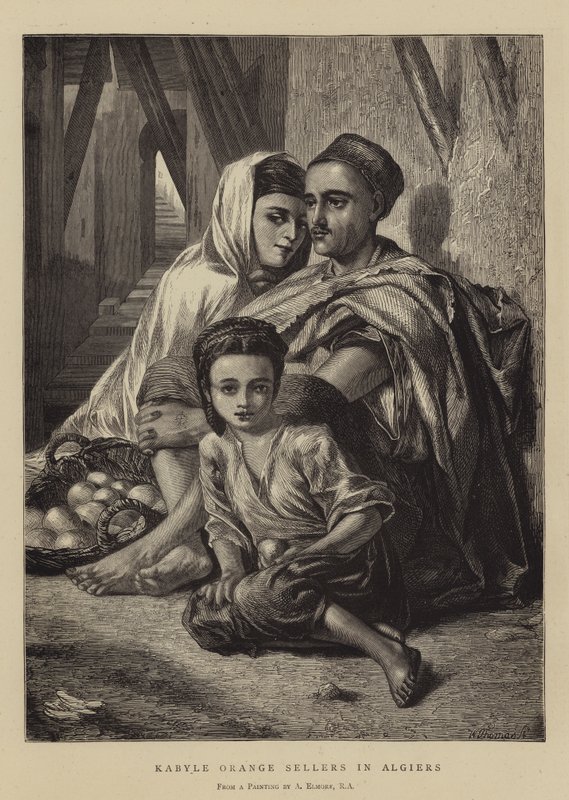 Kabylische Orangenverkäufer in Algier von Alfred W. Elmore