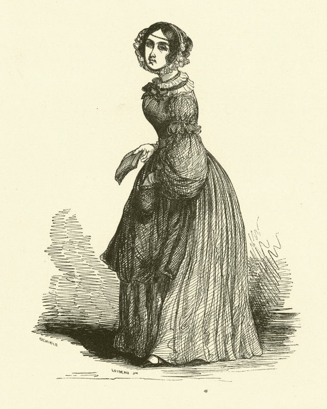 Die Begleiterin der Dame (Stich) von Alfred Andre Geniole