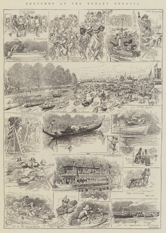 Skizzen bei der Henley Regatta von Alfred Courbould