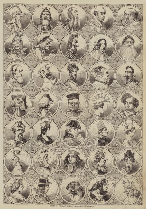 Köpfe der Pantomimen von Alfred Crowquill